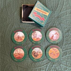 Vintage Remington game bird coasters